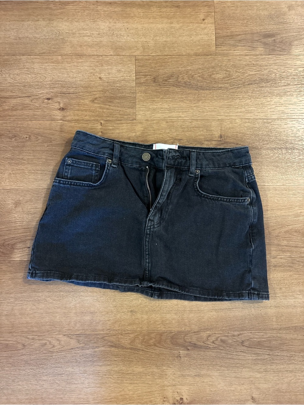 BDG Black Wash Denim Mini Skirt